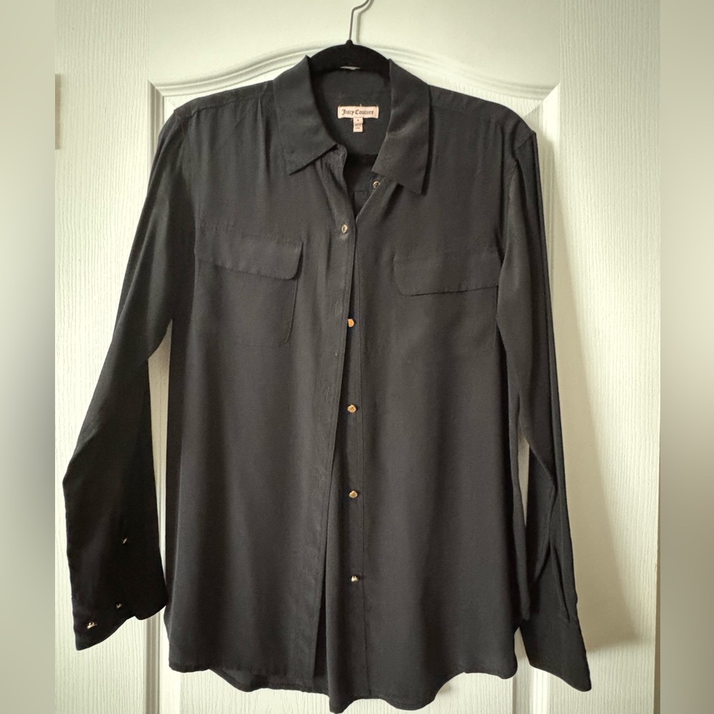 Juicy Black Button-Up Shirt